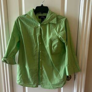 Lands End Outfitters 3/4 Length Cuffed Button-down